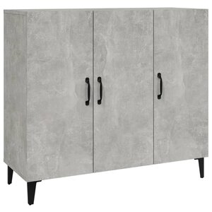vidaXL Buffet gris béton 90x34x80 cm bois d'ingénierie