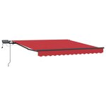 vidaXL Auvent Rétractable Rouge 300 x 250 cm tissu