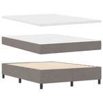 vidaXL Lit Box Spring avec Matelas Taupe 140x190 cm Tissu