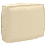 vidaXL Coussin pour dossier de palette Beige 50 x 40 x 12 cm