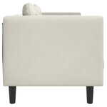 vidaXL Canapé avec coussins 3 places crème velours