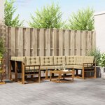 vidaXL Ensemble de canapés d'extérieur 8 Pièces Naturel et Beige