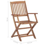 vidaXL Chaises pliables de jardin 6 Pièces Bois d'acacia solide