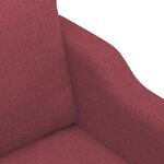 vidaXL Canapé à 2 places Rouge bordeaux 140 cm Tissu