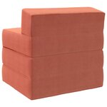 vidaXL Canapé-lit pliable Rouge orange 200 x 70 x 15 cm