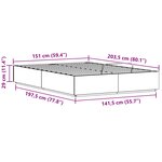 vidaXL Cadre de lit ottoman Brun Ciré 150 x 200 cm Pin massif