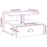 vidaXL Cabinet de chevet HILL Marron miel 40 x 31 x 27 cm Pin massif