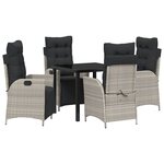 vidaXL Ensemble de salle à manger pour jardin 5 Pièces Gris clair