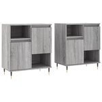 vidaXL Buffets 2 Pièces sonoma gris bois d'ingénierie