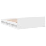 vidaXL Cadre de lit avec tiroirs sans matelas blanc 150x200 cm
