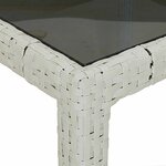 vidaXL Table de Jardin Blanc 90 x 90 x 75 cm polyrotin