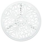 vidaXL Ensemble bistro de jardin 3 Pièces Blanc Aluminium