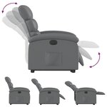 vidaXL Fauteuil inclinable électrique gris similicuir