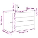 vidaXL Ensemble de meubles de salle de bain 2 Pièces chêne sonoma