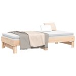vidaXL Lit coulissant sans matelas 2x(90x190) cm Bois de pin massif