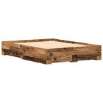 vidaXL Cadre de lit avec tiroirs Bois ancien Bois d'ingénierie