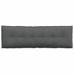 vidaXL Coussin de Dos Gris foncé 160 x 19 x 50 cm tissu