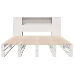 vidaXL Lit bibliothèque sans matelas blanc 120x190 cm bois massif