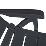 vidaXL Chaises inclinables de jardin lot de 6 Plastique Anthracite