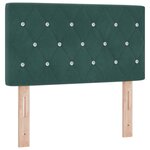 vidaXL Tête de lit LED avec bandes LED Vert foncé 80 cm Velours
