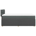 vidaXL Sommier à lattes de lit et matelas Gris foncé 90x190 cm Tissu