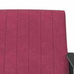 vidaXL fauteuil Bordeaux 59 x 75 x 78 cm Velours