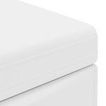 vidaXL Tabouret Blanc Cuir Synthétique et Bois Composite