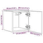 vidaXL Meubles TV muraux 4 Pièces Blanc 30 5x30x30 cm