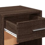 vidaXL Tables de chevet 2Pièces chêne marron 35x34x65cm bois d'ingénierie