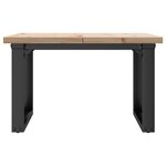 vidaXL Table basse cadre en O 60x60x40 5cm bois de pin massif et fonte