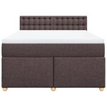 vidaXL Sommier à lattes de lit avec matelas Marron foncé 160x200 cm