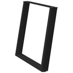 vidaXL Pieds de table à manger en U 2 pièces Noir 70 x (72-73) cm Acier