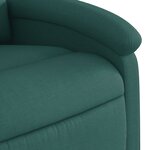 vidaXL Fauteuil inclinable Vert foncé Tissu