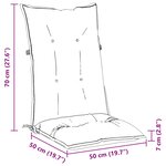 vidaXL Coussin d'extérieur 6 Pièces Bleu et Blanc 120 x 50 x 7 cm Tissu