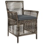 vidaXL Chaise d'Extérieur 4 Pièces Gris et Gris foncé polyrotin