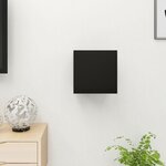 vidaXL Meuble TV mural Noir 30 5x30x30 cm