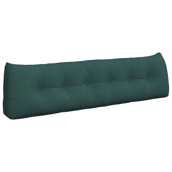 vidaXL Coussin de Dos Vert foncé 180 x 24 x 50 cm tissu