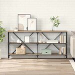 vidaXL Table console avec étagère Chêne artisanal 160 x 30 x 75 cm