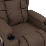 vidaXL Fauteuil électrique de massage Taupe Tissu