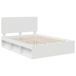 vidaXL Cadre de lit Blanc 140 x 200 cm Bois de pin massif
