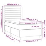 vidaXL Sommier à lattes de lit avec matelas Marron foncé 100x200 cm