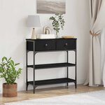 vidaXL Table Console avec tiroir Chêne noir 72 5 x 25 x 75 cm