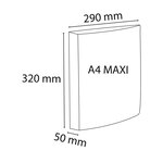 Classeur Exabinder 4 anneaux en D 30mm polypropylène Exactive - A4 maxi, noir EXACOMPTA