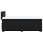 vidaXL Sommier à lattes de lit avec matelas Noir 90x190 cm Velours