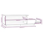 vidaXL Table basse Marron miel 120x50x40 5 cm Bois massif de pin