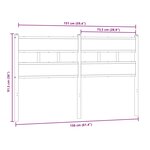 vidaXL Tête de lit chêne sonoma 150 cm fer et bois d’ingénierie