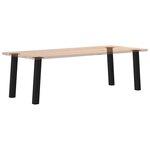 vidaXL Pieds de table console 4 pièces Noir 72 cm Acier