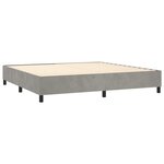 vidaXL Sommier à lattes de lit matelas et LED Gris clair 200x200 cm