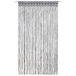 vidaXL Rideau en macramé Anthracite 140x240 cm Coton