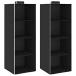 vidaXL Étagères suspendues de rangement 2 Pièces 4 niveaux Tissu